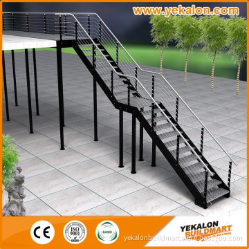 Yekalon Straight L-shaped Steel Staircase